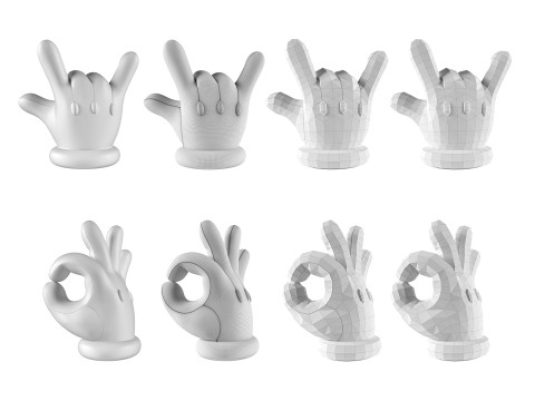 Mario Hand - Pack 01 3D 打印模型