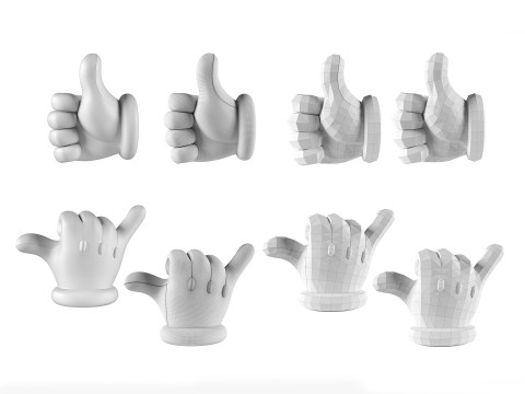 Mario Hand - Pack 01 3D 打印模型