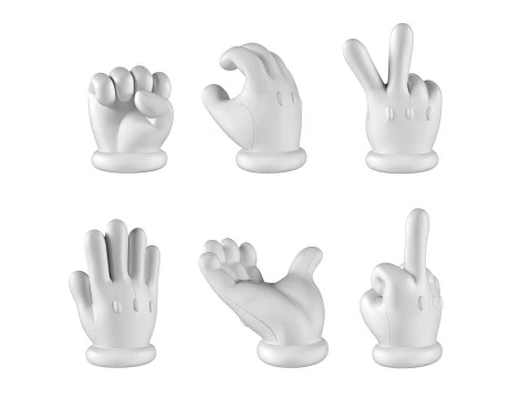 Mario Hand - Pack 01 3D Print Model