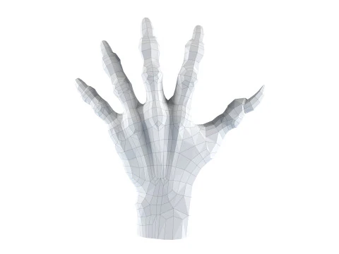 狼男の手 - 5 つ与える 3Dプリントモデル