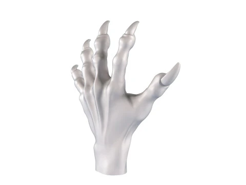 狼男の手 - 5 つ与える 3Dプリントモデル