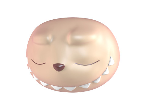 Face Labubu - Close Eyes 3D Print Model