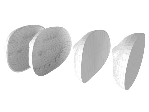 Face Labubu - Close Eyes 3D Принт Модель