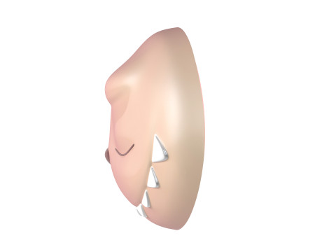 Face Labubu - Close Eyes 3D Принт Модель