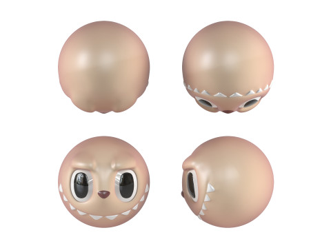 Labubu - Ball 3D Print Model