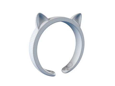 Cat Ring 3D Print Model