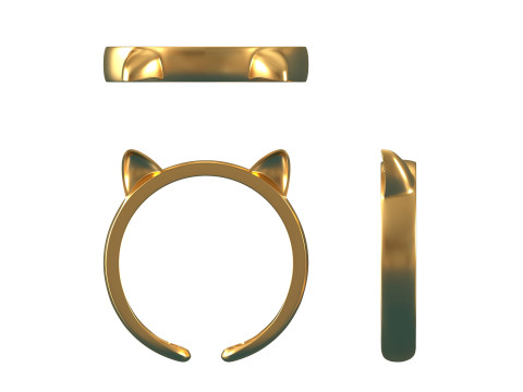 Cat Ring 3D Print Model