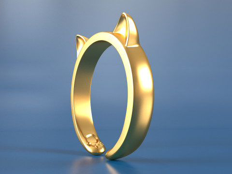 Cat Ring 3D Print Model
