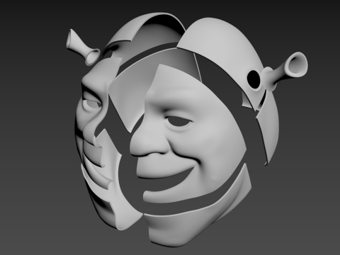 Shrek - Helmet 3Dプリントモデル