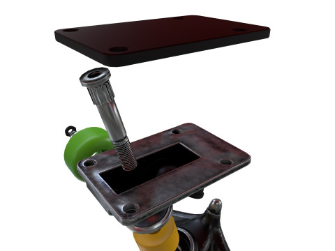 Skateboard Disassemble Model 3D