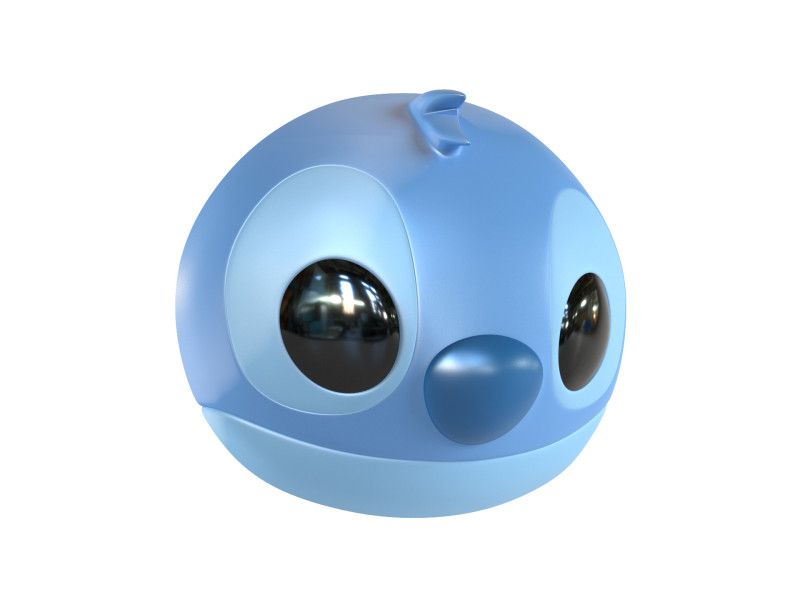 Stitch Face 3D प्रिंट मॉडल .c4d .max .obj .3ds .fbx .stl .blend 