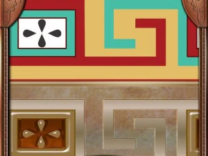 ancient architectural pattern 01  hand made CG Textures