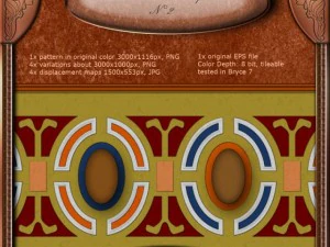 ancient architectural pattern 02  hand made CG Textures