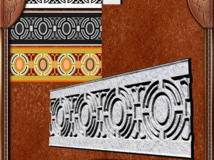 ancient architectural pattern 02  hand made CG Textures