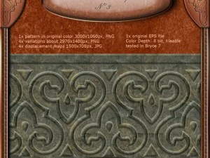 ancient architectural pattern 03  hand made CG Textures