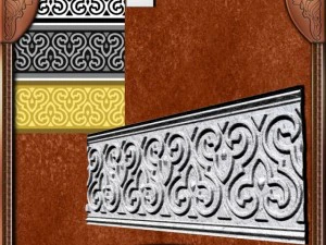 ancient architectural pattern 03  hand made CG Textures