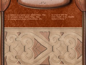 ancient architectural pattern 04  hand made CG Текстуры