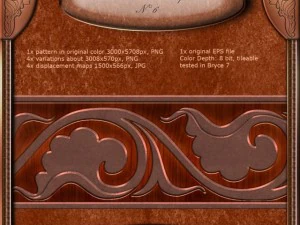 ancient architectural pattern 06 hand made CG Textures