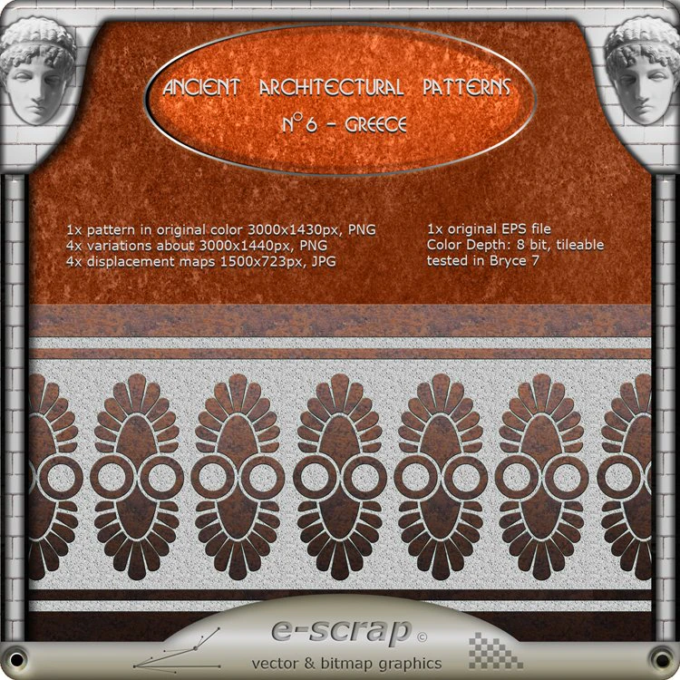 ancient architectural pattern 06 greece CG Textures .c4d .max .obj .3ds .fbx .stl .blend