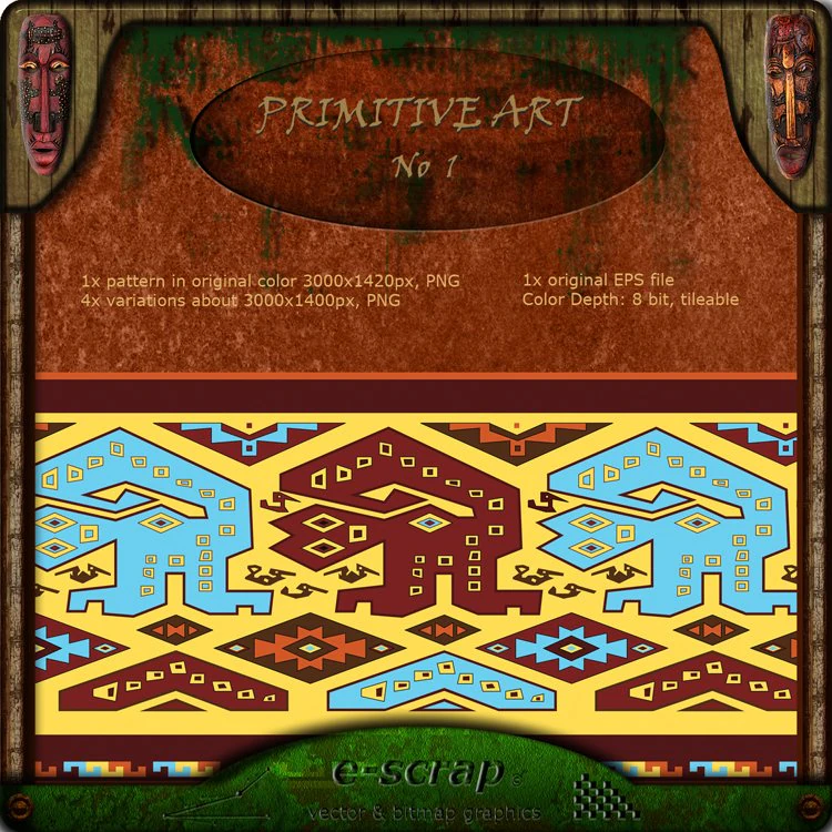 primitive art pattern 01 CG Textures .c4d .max .obj .3ds .fbx .stl .blend 