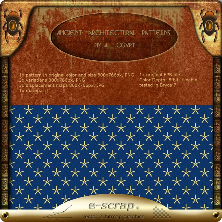 ancient architectural pattern 04  egypt CG Textures .c4d .max .obj .3ds .fbx .stl .blend 