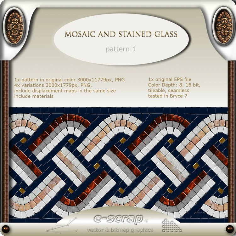 mosaic 1 CG Textures .c4d .max .obj .3ds .fbx .stl .blend 