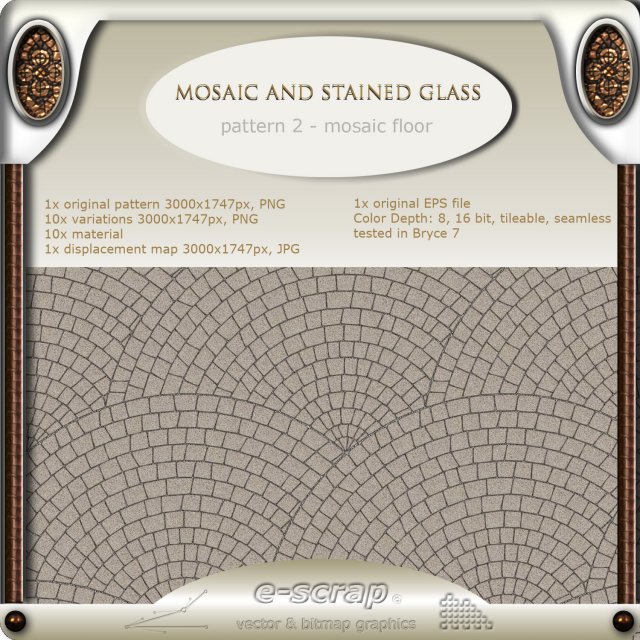 mosaic floor  hand made CG टेक्स्चर्स .c4d .max .obj .3ds .fbx .stl .blend 