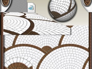 mosaic floor  hand made CG टेक्स्चर्स