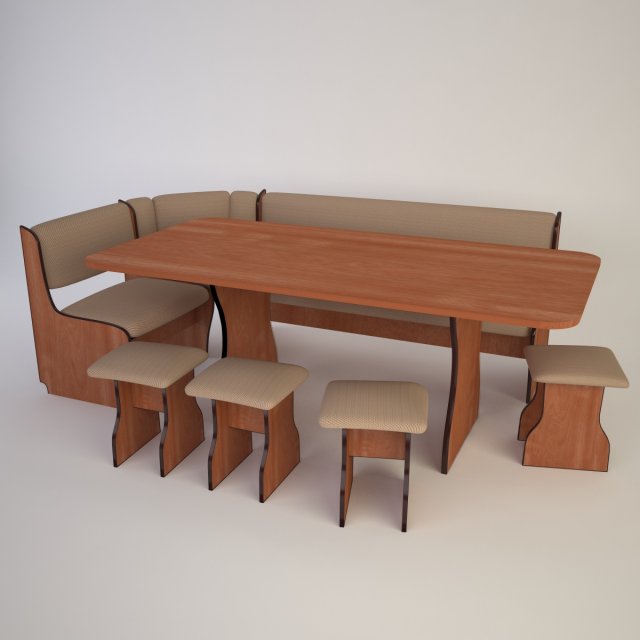 sofa and table 3D Model .c4d .max .obj .3ds .fbx .stl .blend 