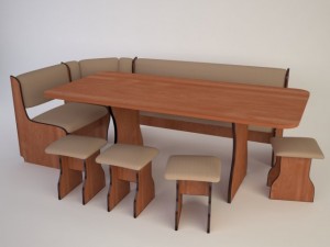 sofa and table Modèle 3D