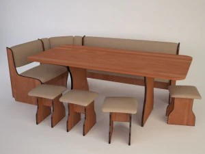 sofa and table 3D Model