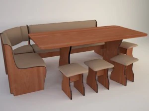 sofa and table 3D Model