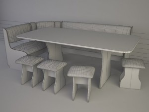 sofa and table 3D Model