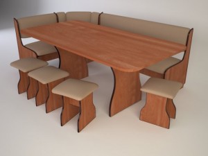 sofa and table 3D Model