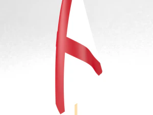 B&uuml;roflagge Alabama 3D Modell