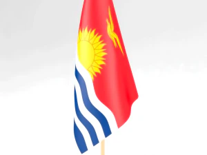 B&uuml;roflagge Kiribati 3D Modell