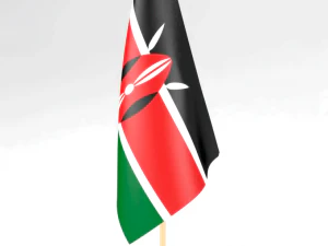 bandeira do escritório Quênia Modelo 3D