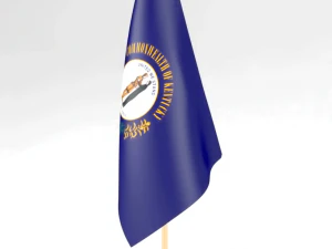 B&uuml;roflagge Kentucky 3D Modell