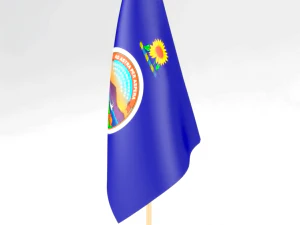 堪萨斯州办公室旗帜 3D 模型