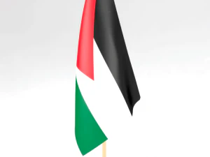 B&uuml;roflagge Jordanien 3D Modell