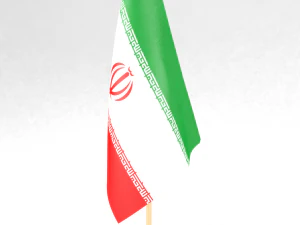 B&uuml;roflagge Iran 3D Modell