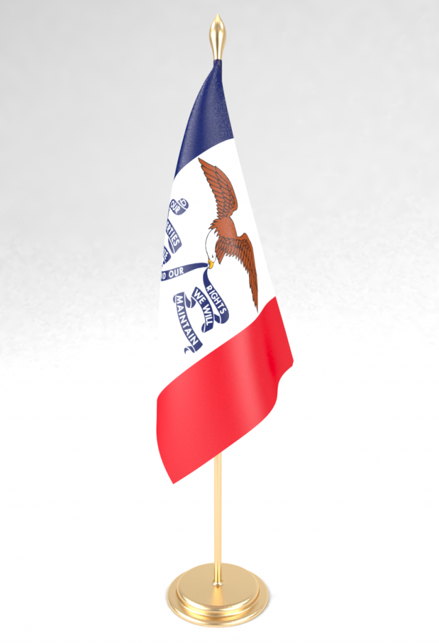 office flag iowa Modelo 3D .c4d .max .obj .3ds .fbx .stl .blend 