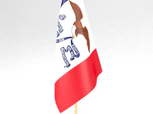 bandera de la oficina de iowa Modelo 3D