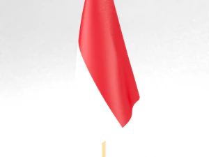 B&uuml;roflagge Indonesien 3D Modell
