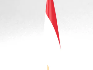 office flag indonesia 3D Model