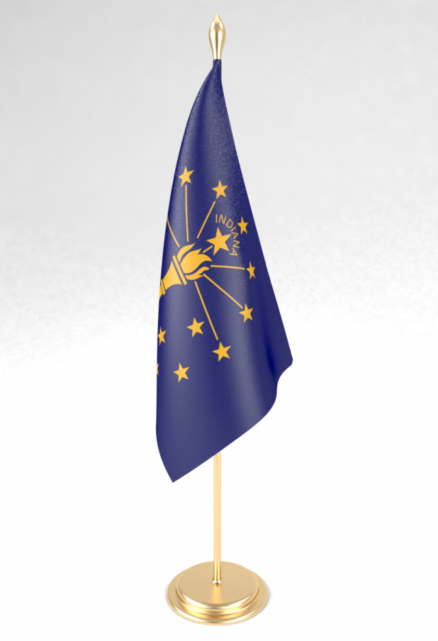 office flag indiana Modèle 3D .c4d .max .obj .3ds .fbx .stl .blend