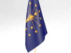 офісний прапор Індіани 3D Модель