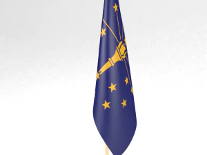 office flag indiana 3D Model
