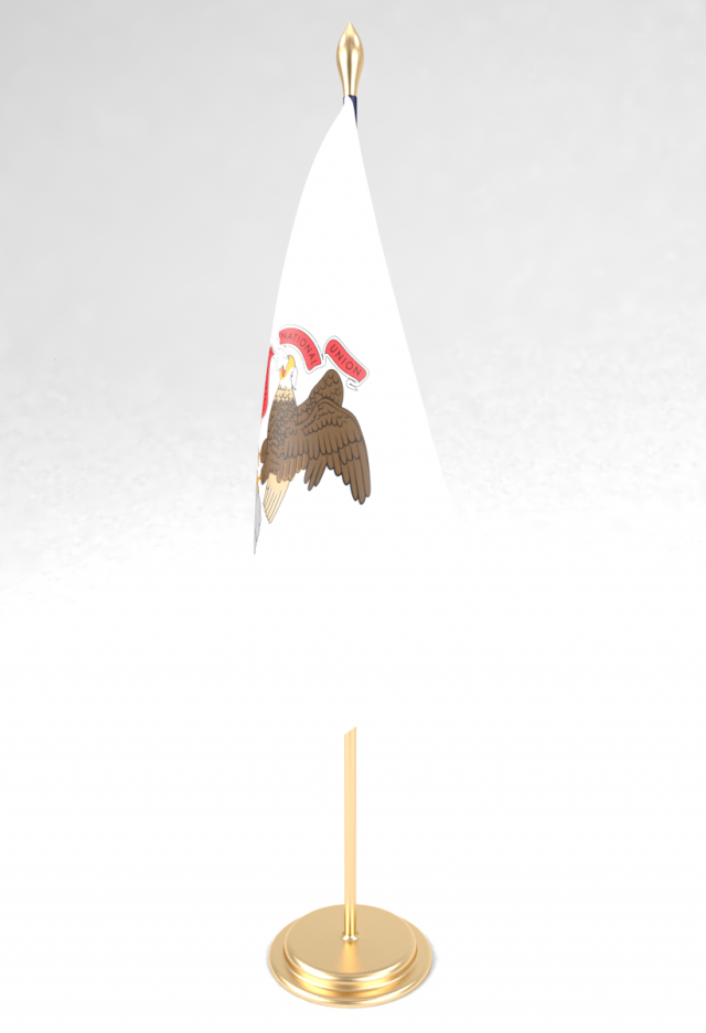 office flag illinois 3D Model .c4d .max .obj .3ds .fbx .stl .blend 