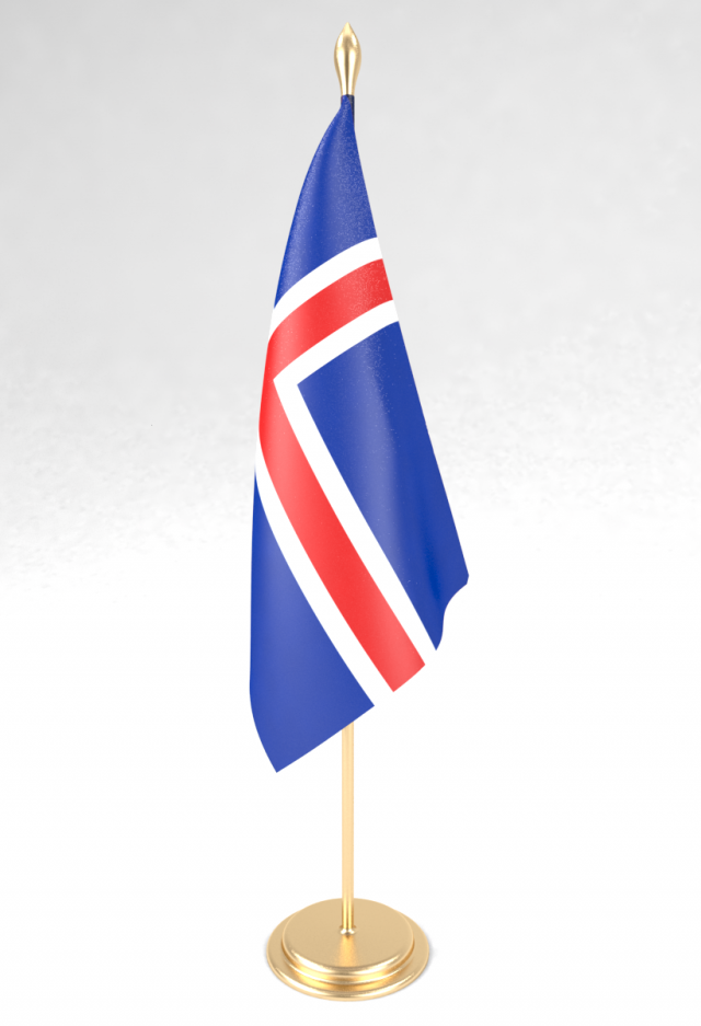 office flag iceland 3D-Modell .c4d .max .obj .3ds .fbx .stl .blend 